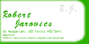 robert jarovics business card